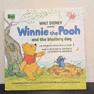 Disney Winnie the Pooh Vinyl Record - Red, Blue, Yellow 1967